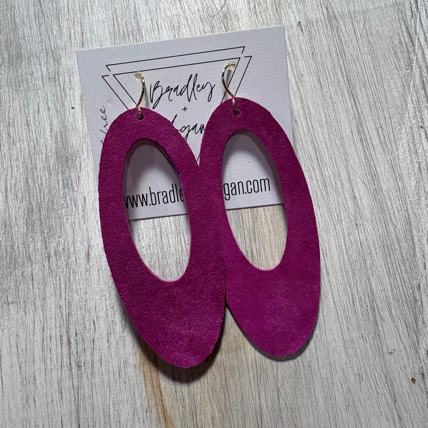 Electric Purple Leather Earring Collection