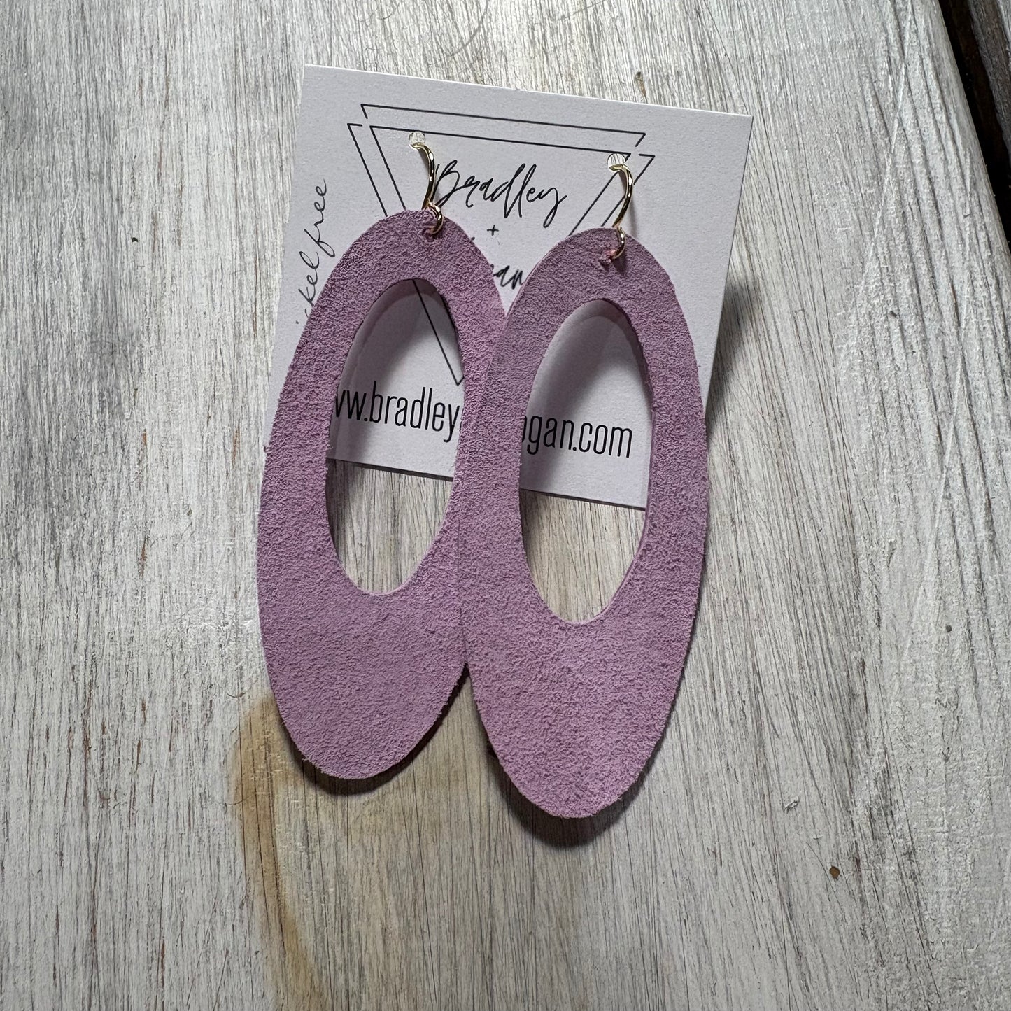 Lilac Leather Earring Collection - Large