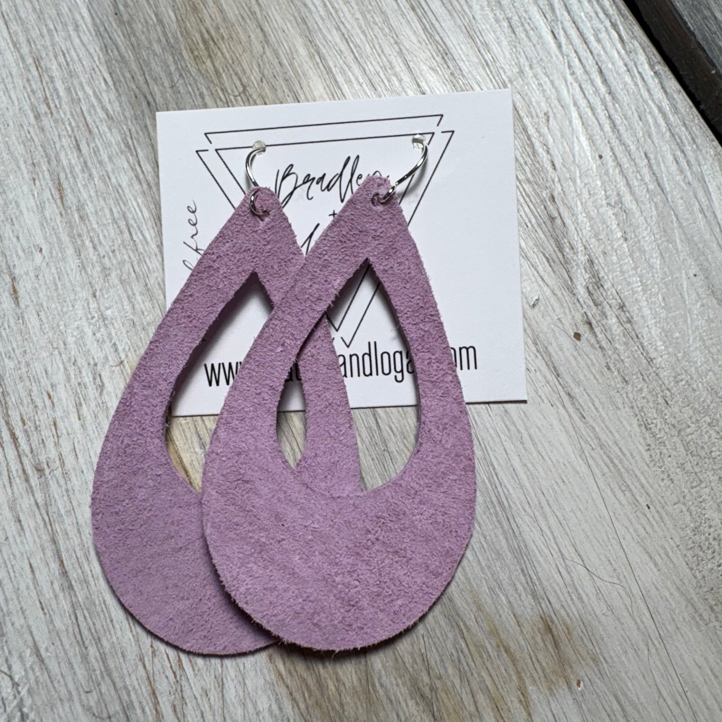 Lilac Leather Earring Collection - Large