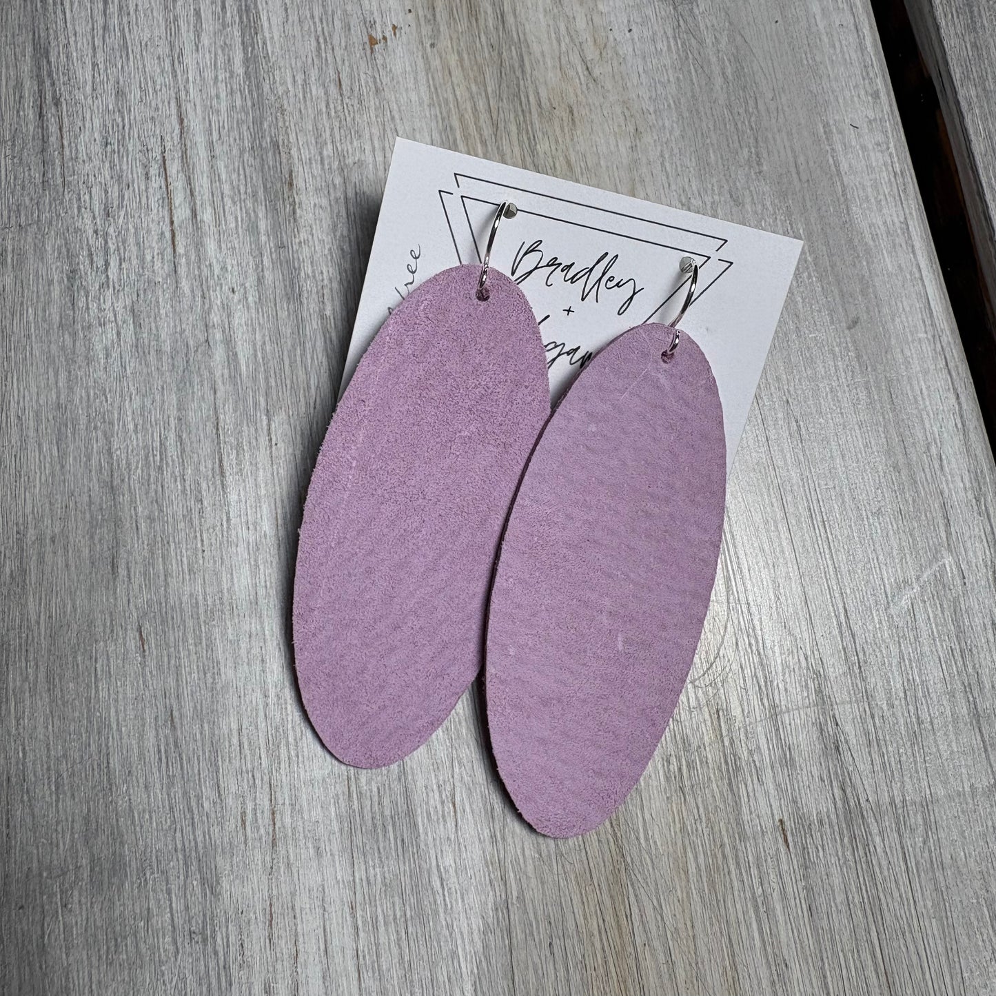 Lilac Leather Earring Collection - Large