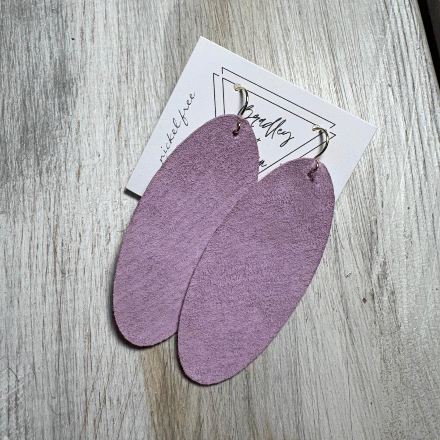 Lilac Leather Earring Collection - Large