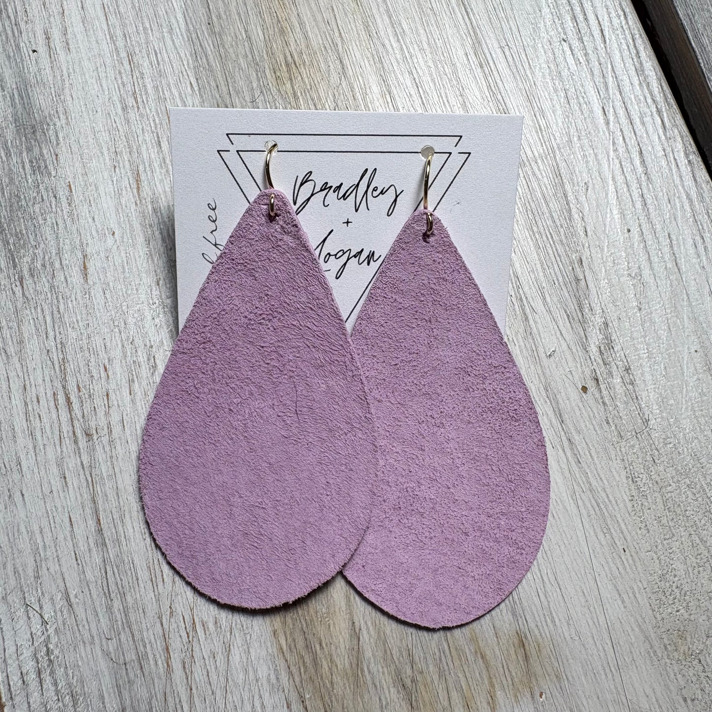 Lilac Leather Earring Collection - Large