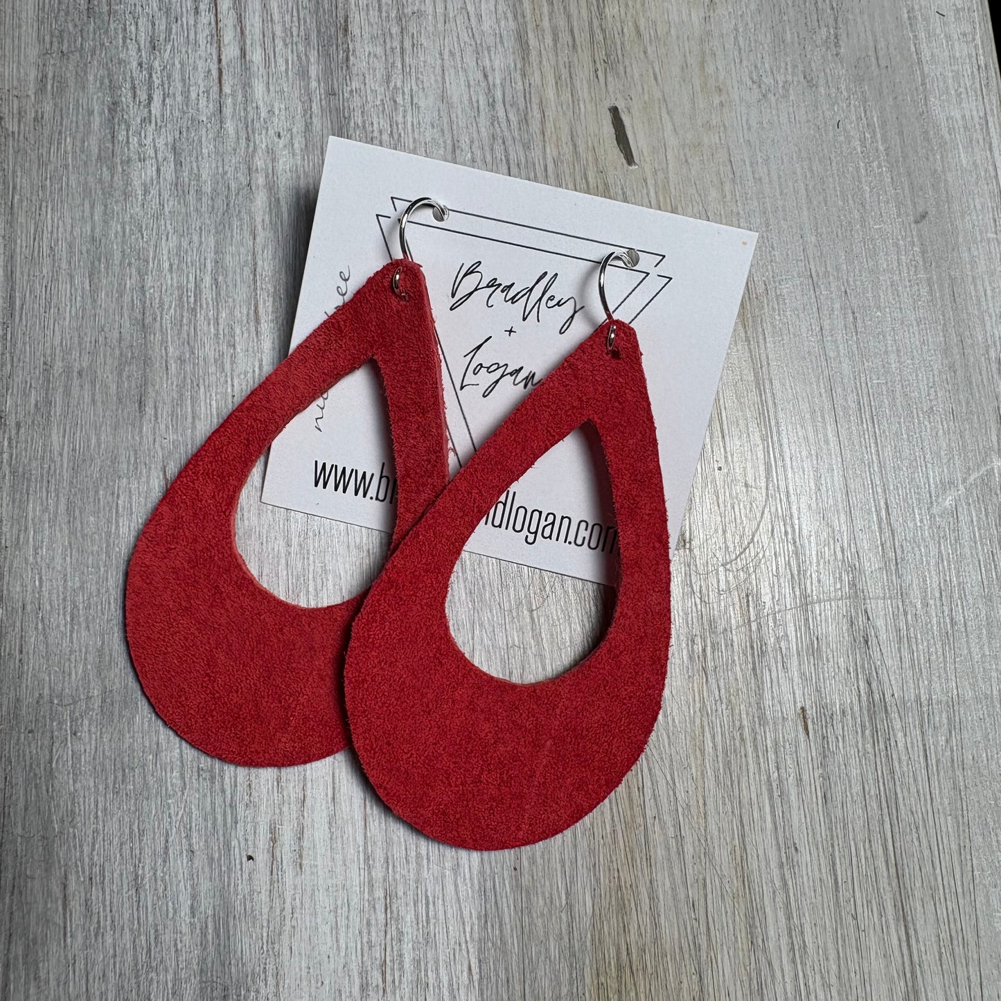 Red Beauty Leather Earring Collection