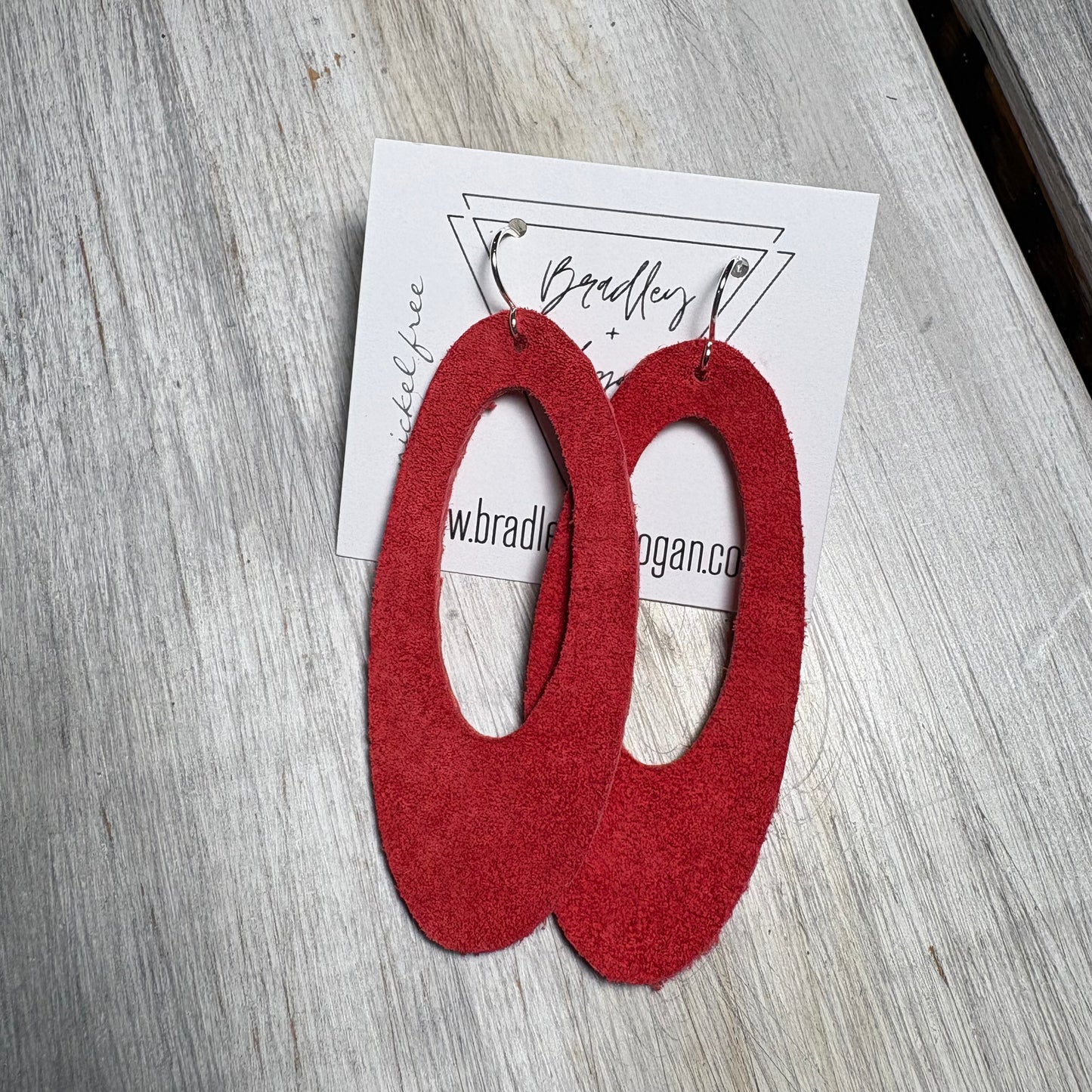 Red Beauty Leather Earring Collection