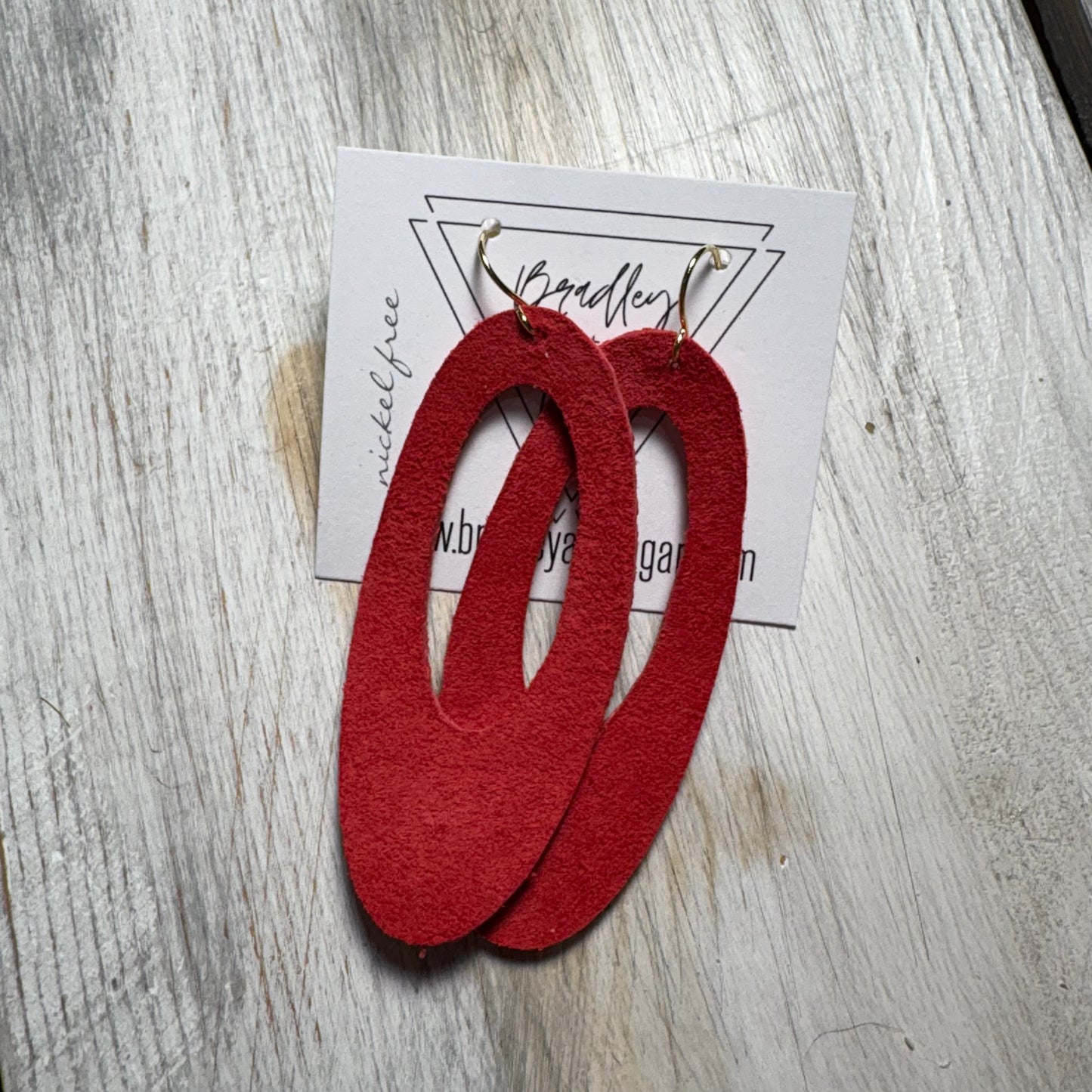 Red Beauty Leather Earring Collection