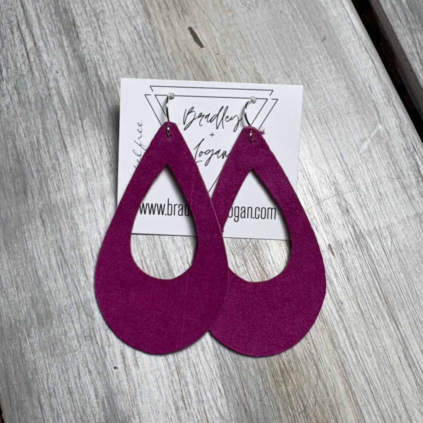 Electric Purple Leather Earring Collection