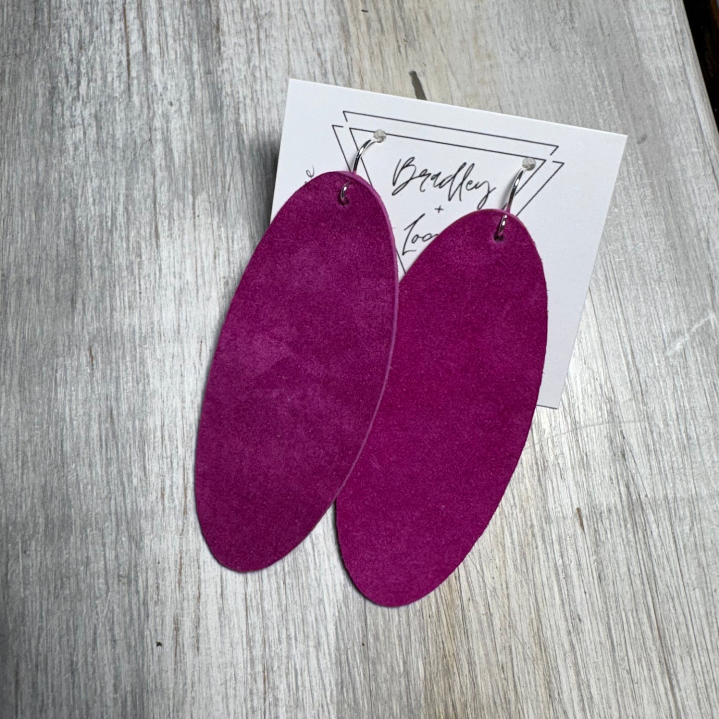 Electric Purple Leather Earring Collection