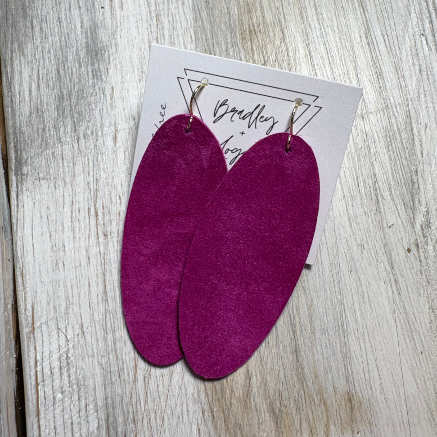 Electric Purple Leather Earring Collection
