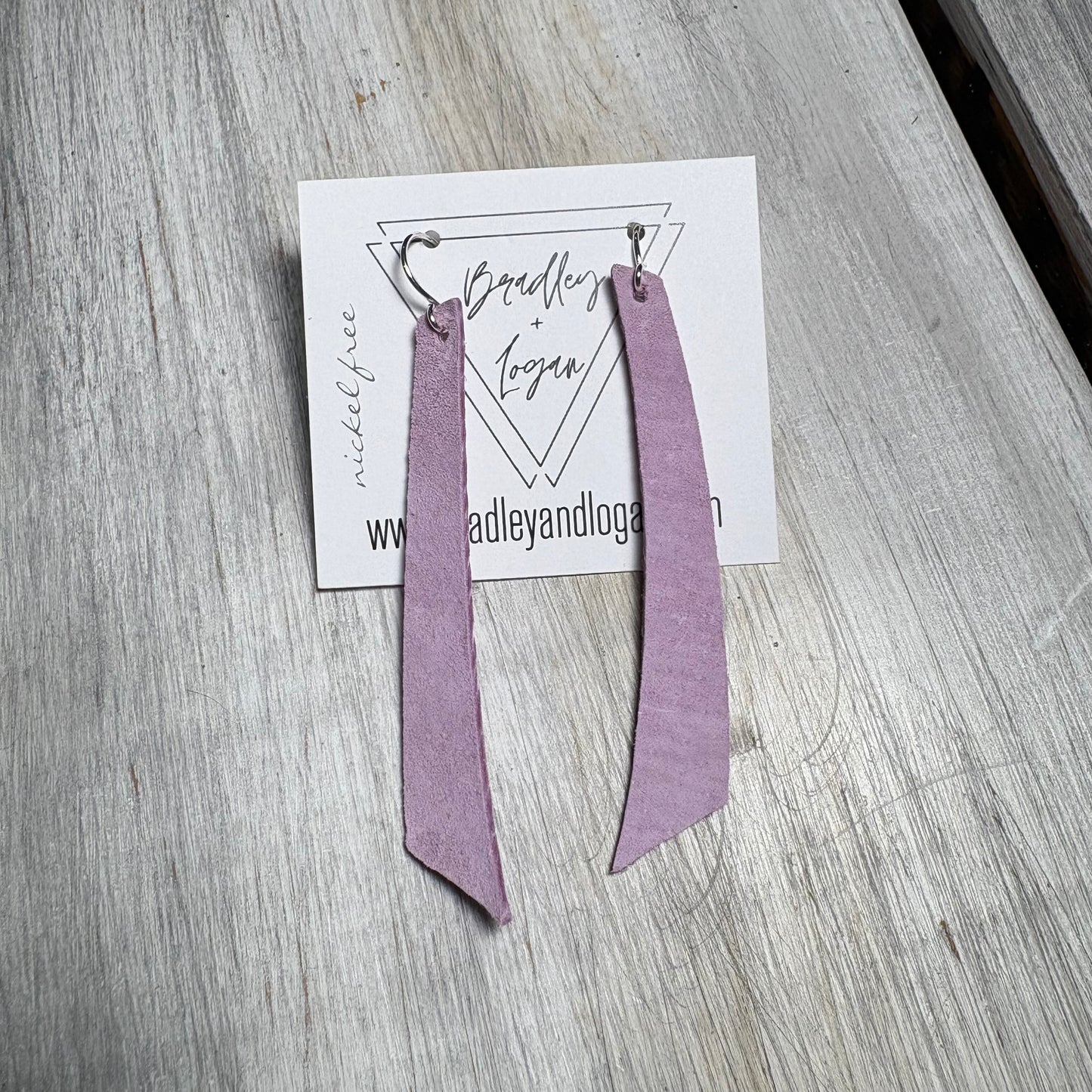 Lilac Leather Earring Collection - Large