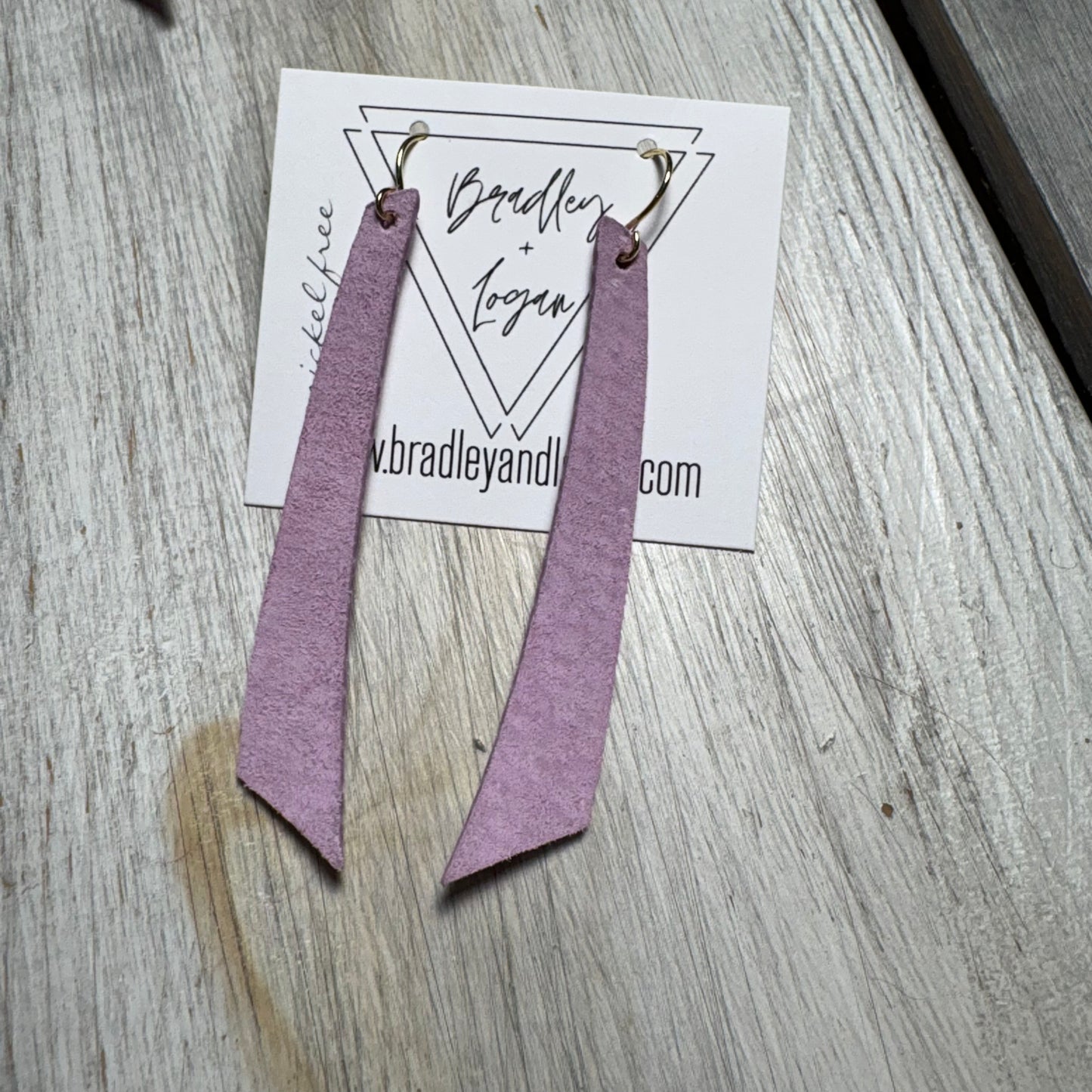 Lilac Leather Earring Collection - Large