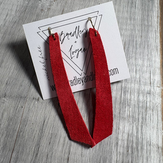 Red Beauty Leather Earring Collection