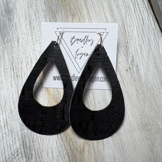 Black Cork Earring Collection - Large Size