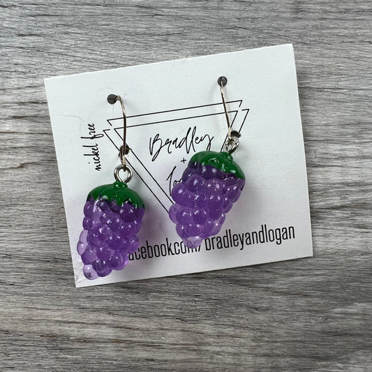 Purple Grapes are my Favorite Earrings