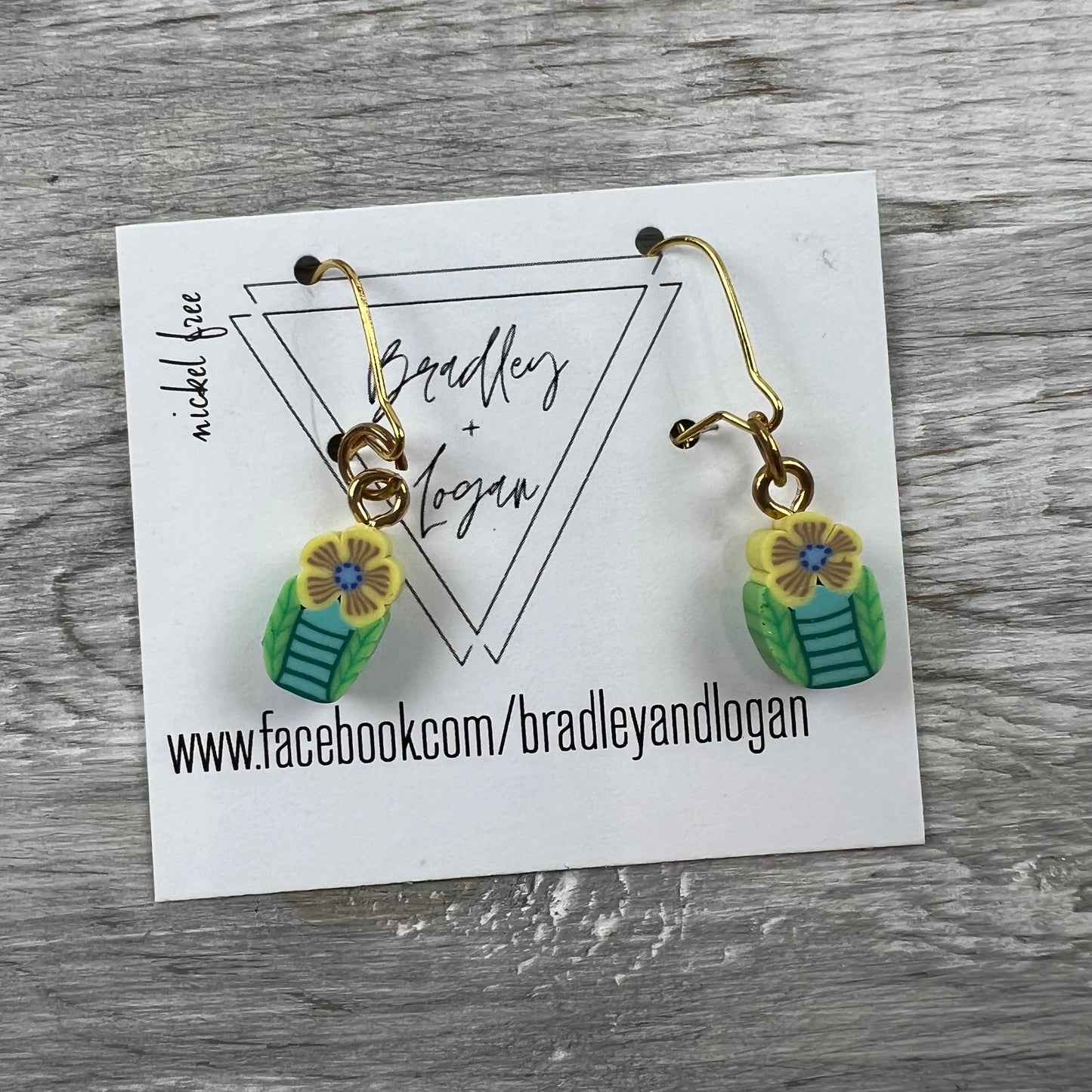 Dainty Flowerpot Earrings