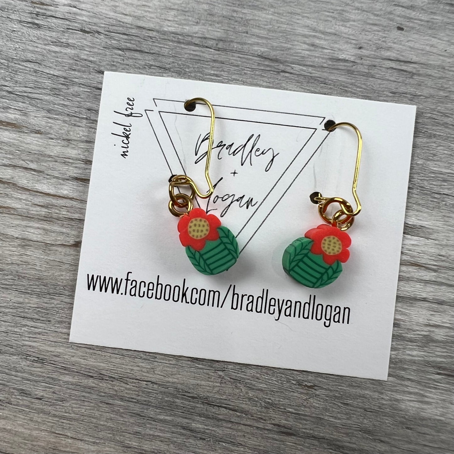 Dainty Flowerpot Earrings