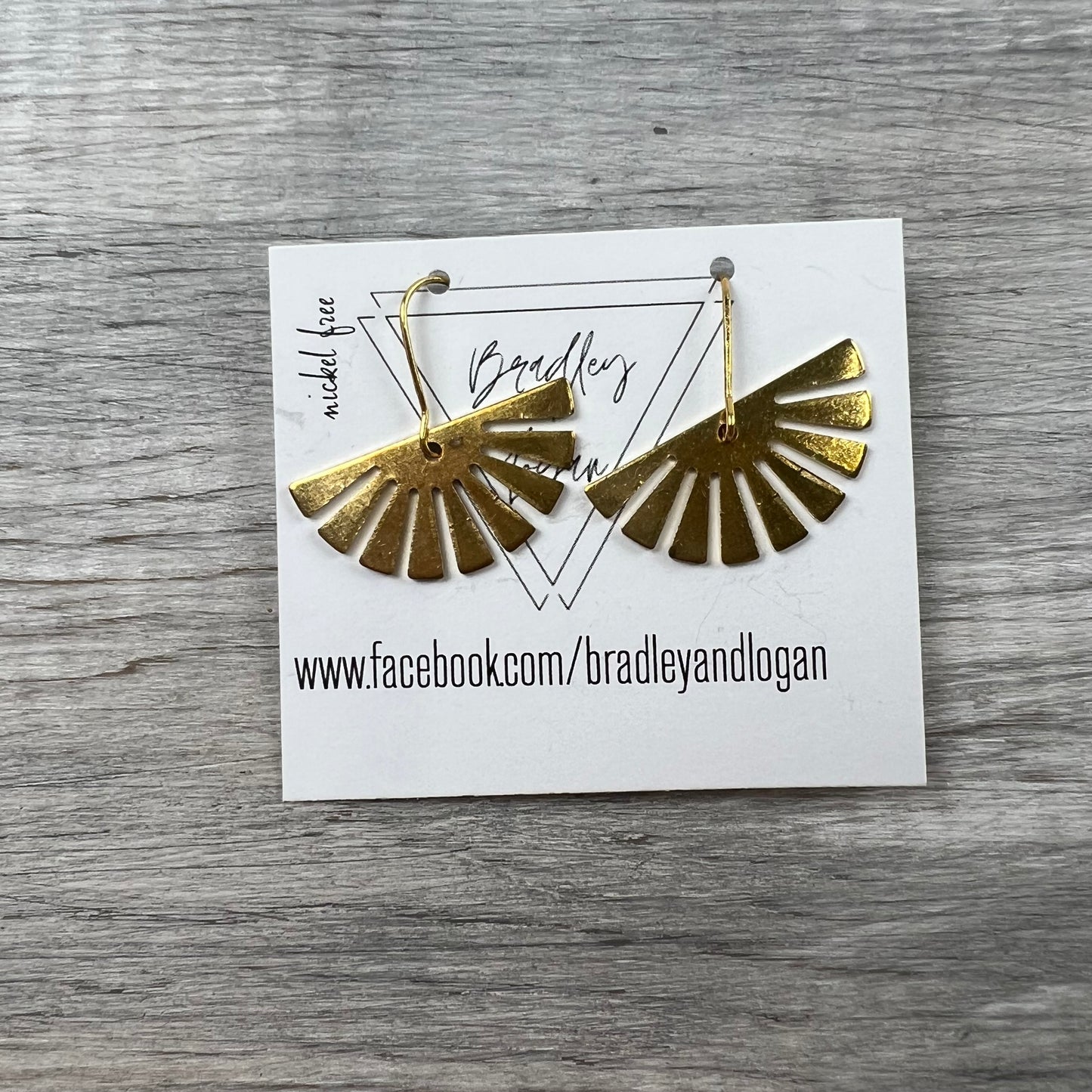 Golden Fan Earrings