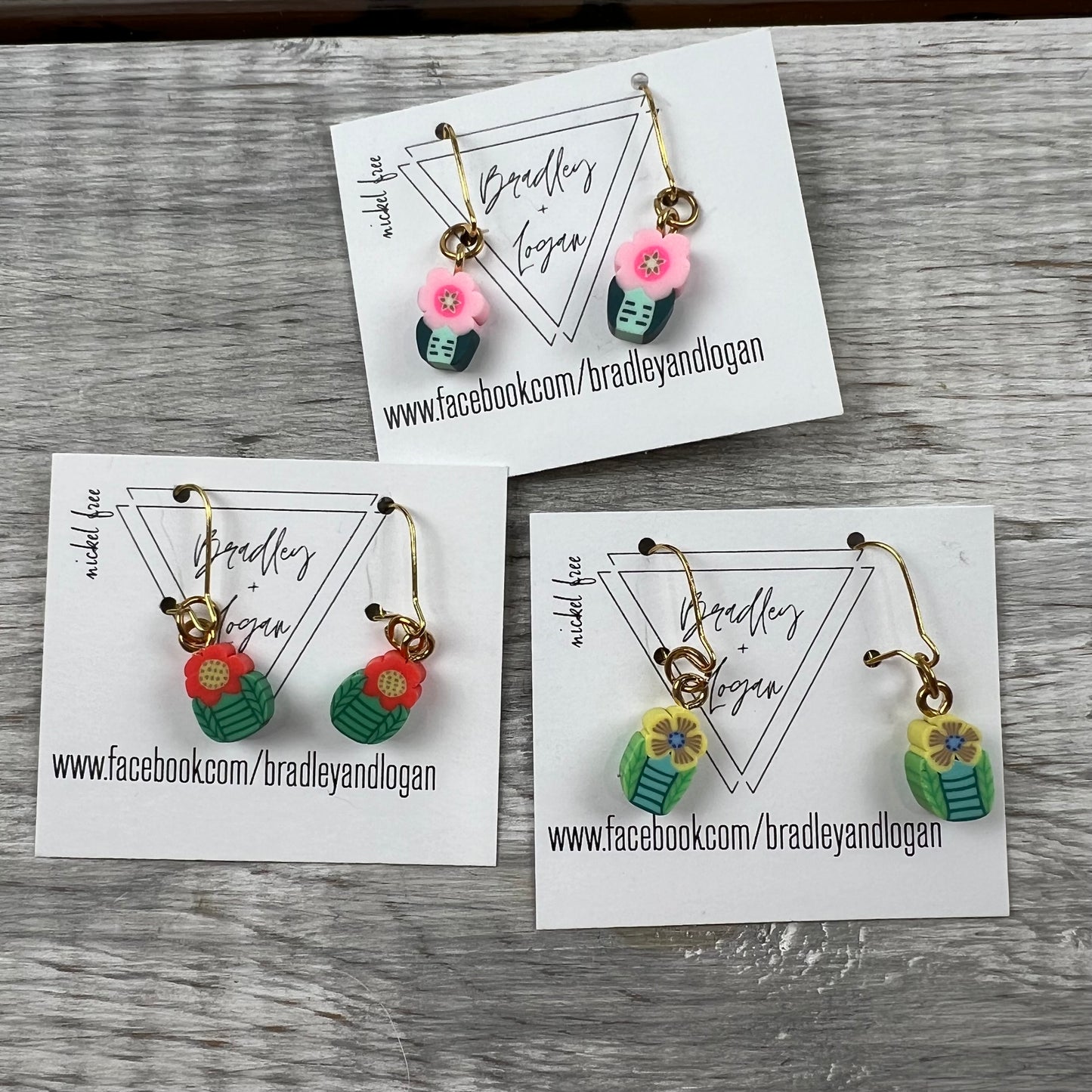 Dainty Flowerpot Earrings