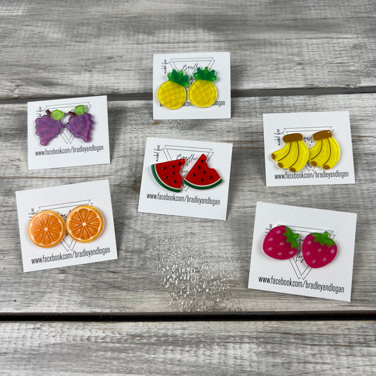 Tasty Fruit Earrings (Studs)