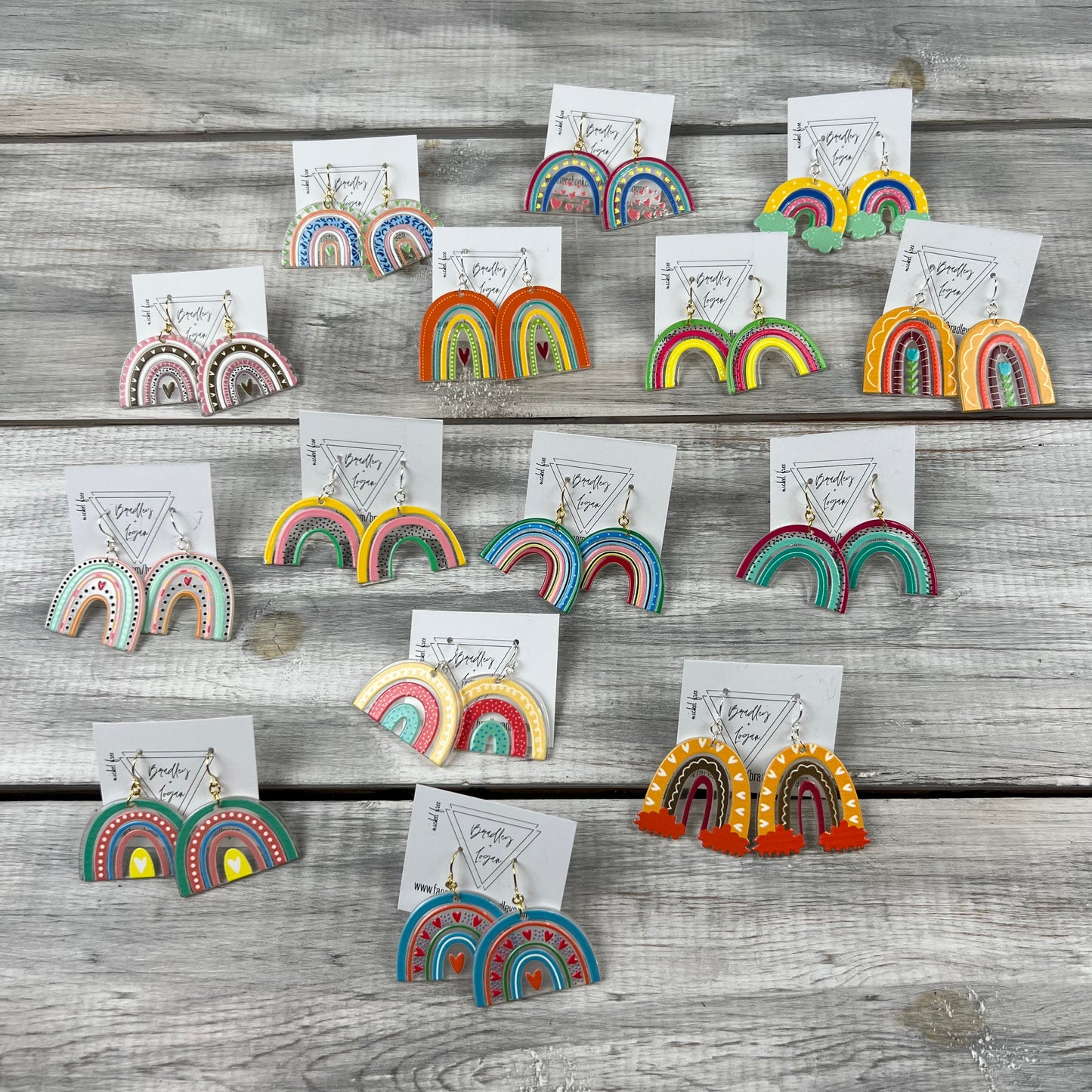 Many Colorful Rainbow Earrings