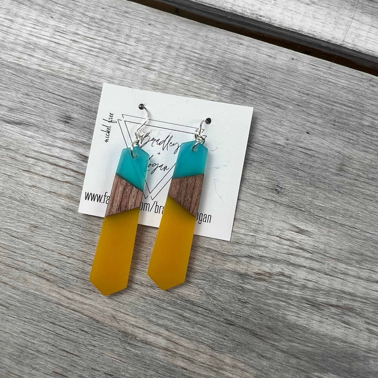 Oblong Hexagon Earrings