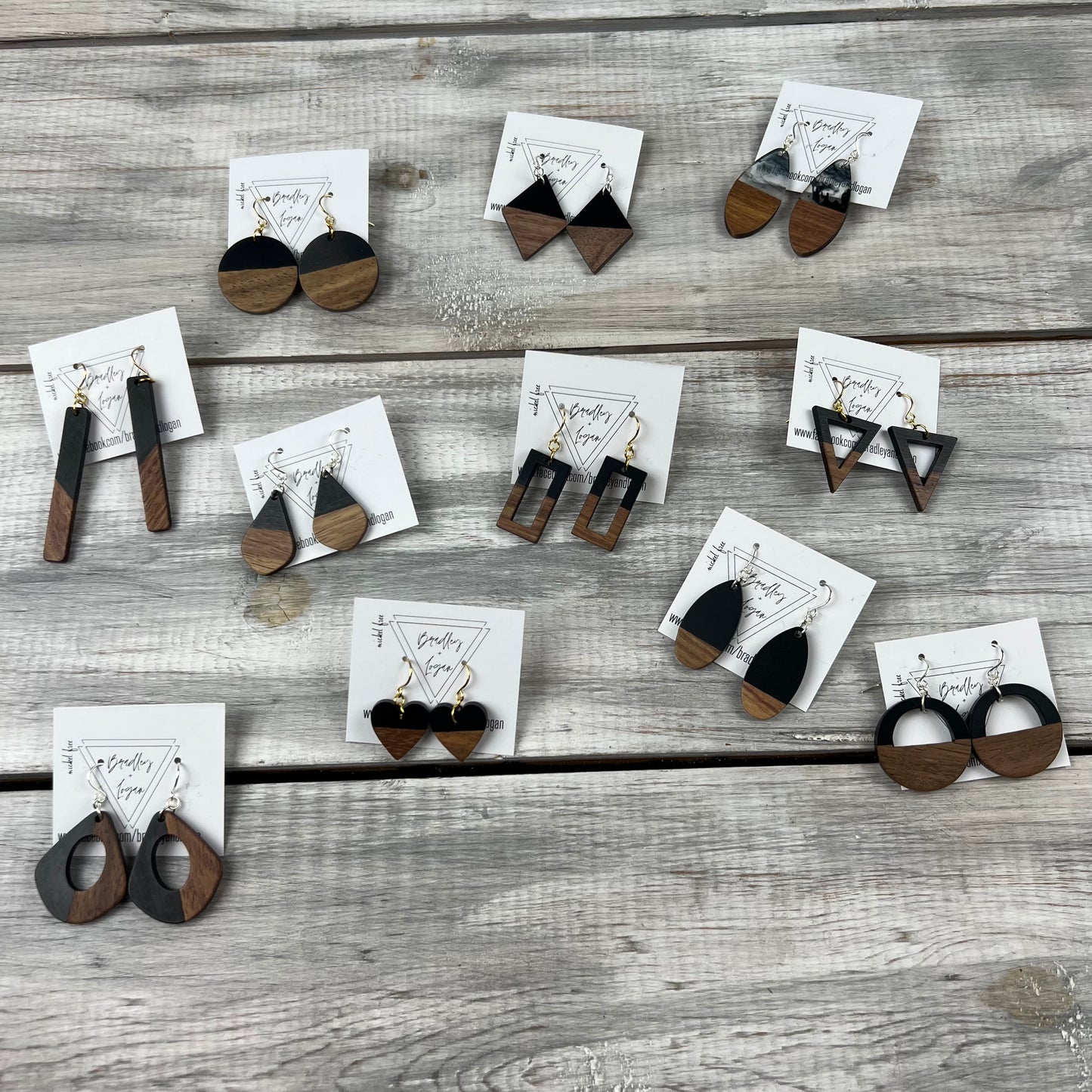 Black + Wood Earrings