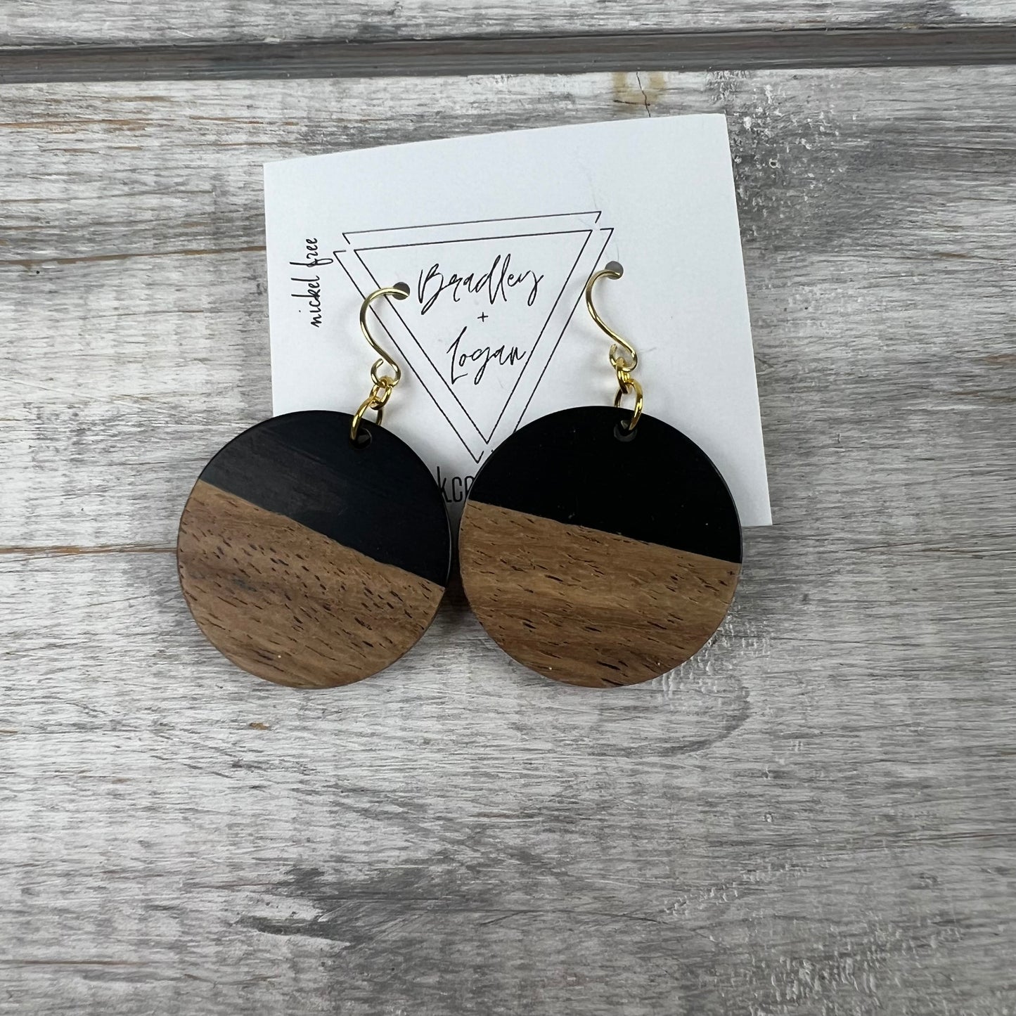 Black + Wood Earrings