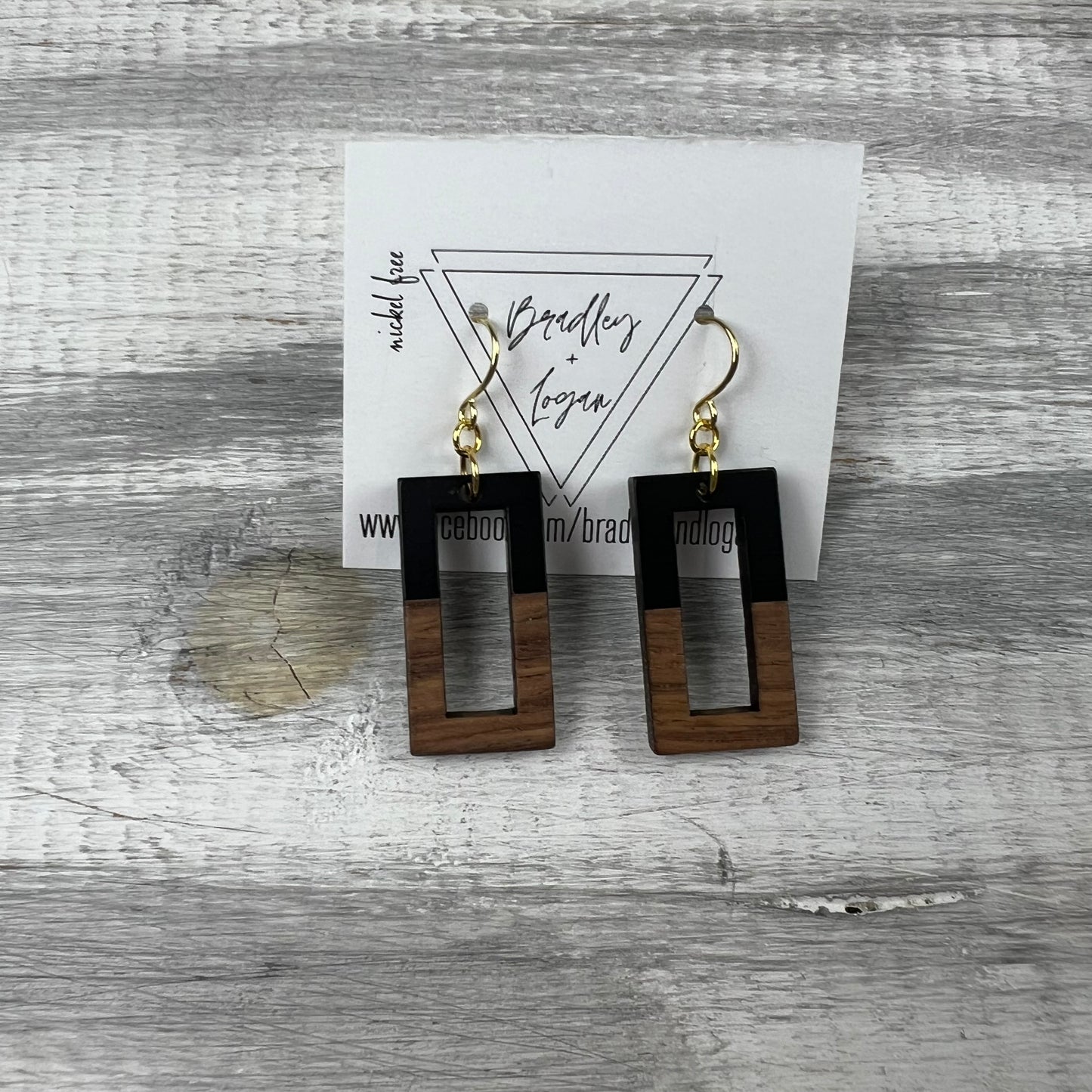 Black + Wood Earrings