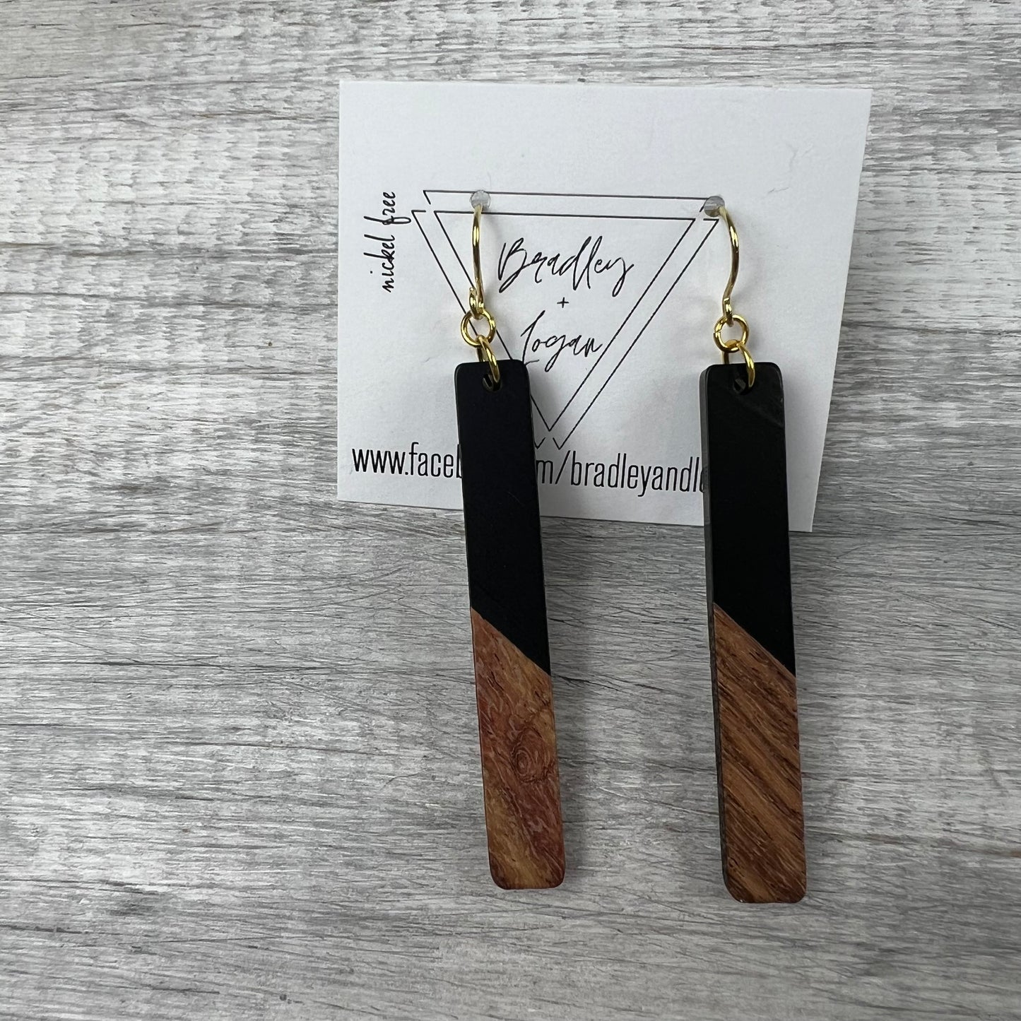 Black + Wood Earrings