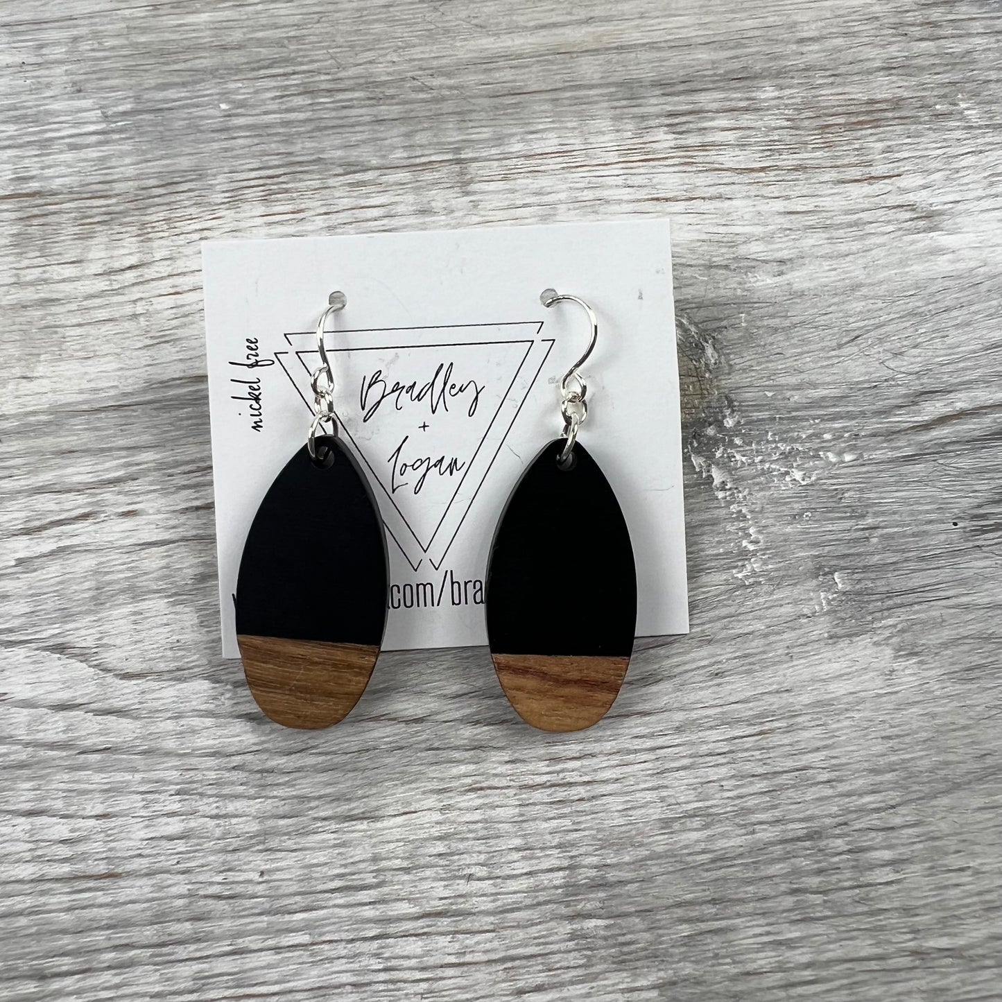 Black + Wood Earrings