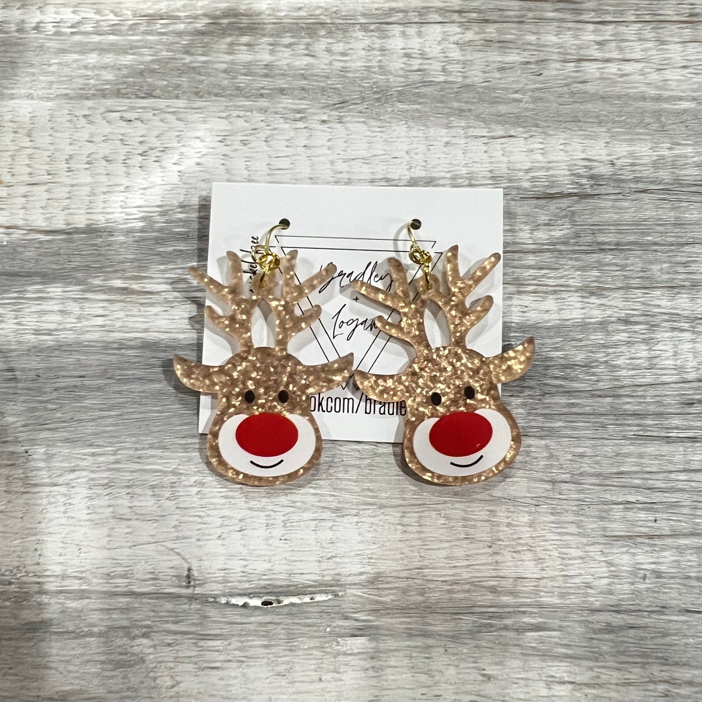 Shimmer Reindeer Earrings