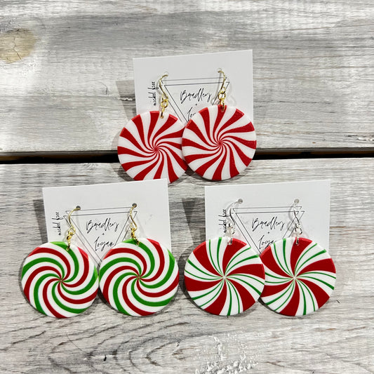 Peppermint Swirl Earrings