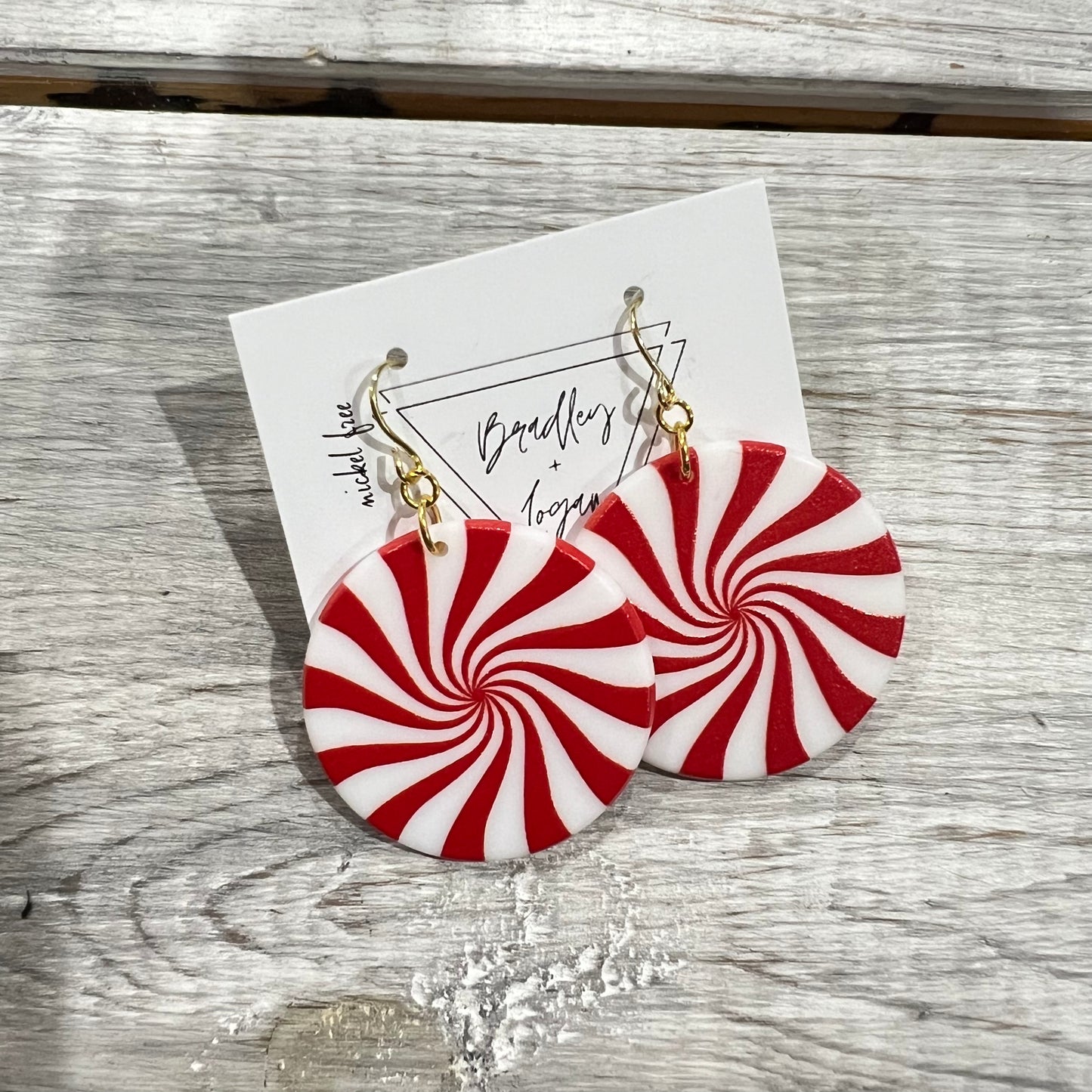 Peppermint Swirl Earrings