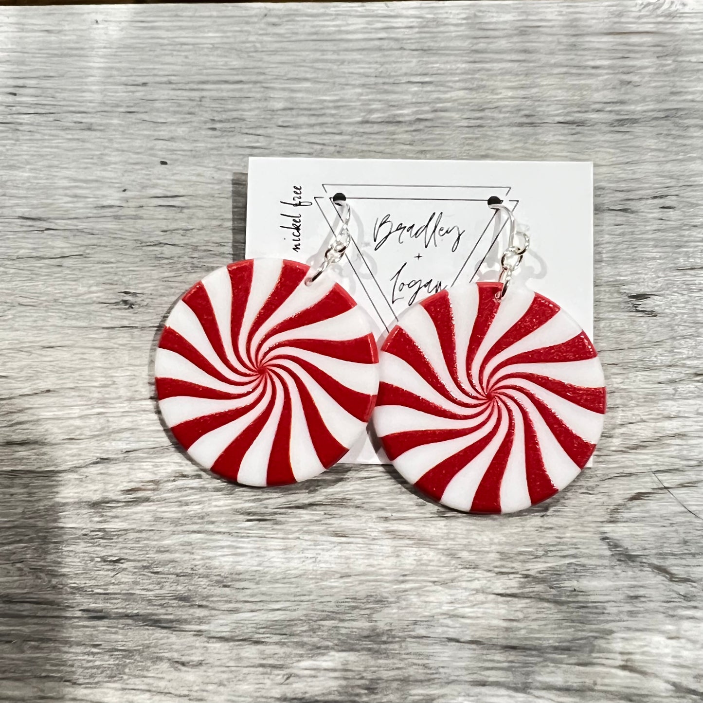 Peppermint Swirl Earrings