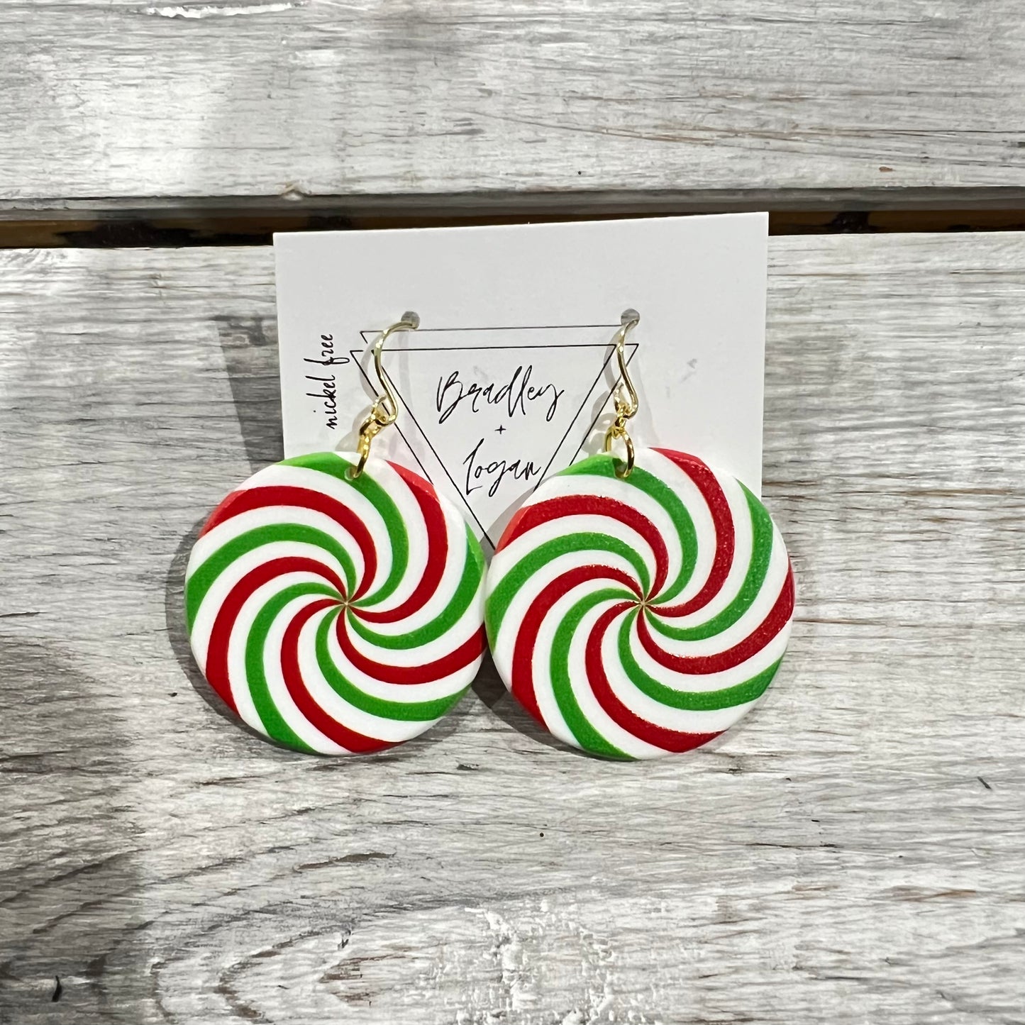 Peppermint Swirl Earrings