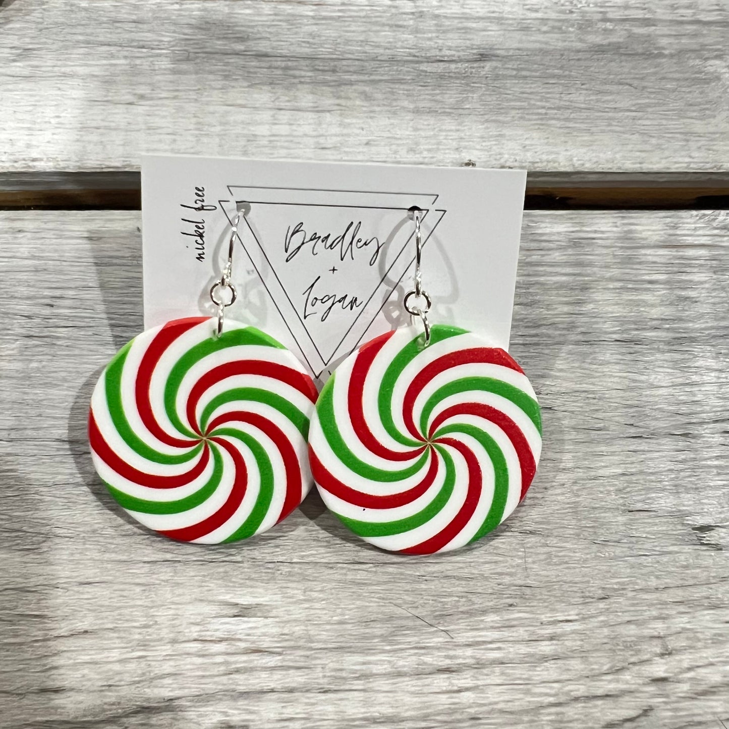 Peppermint Swirl Earrings