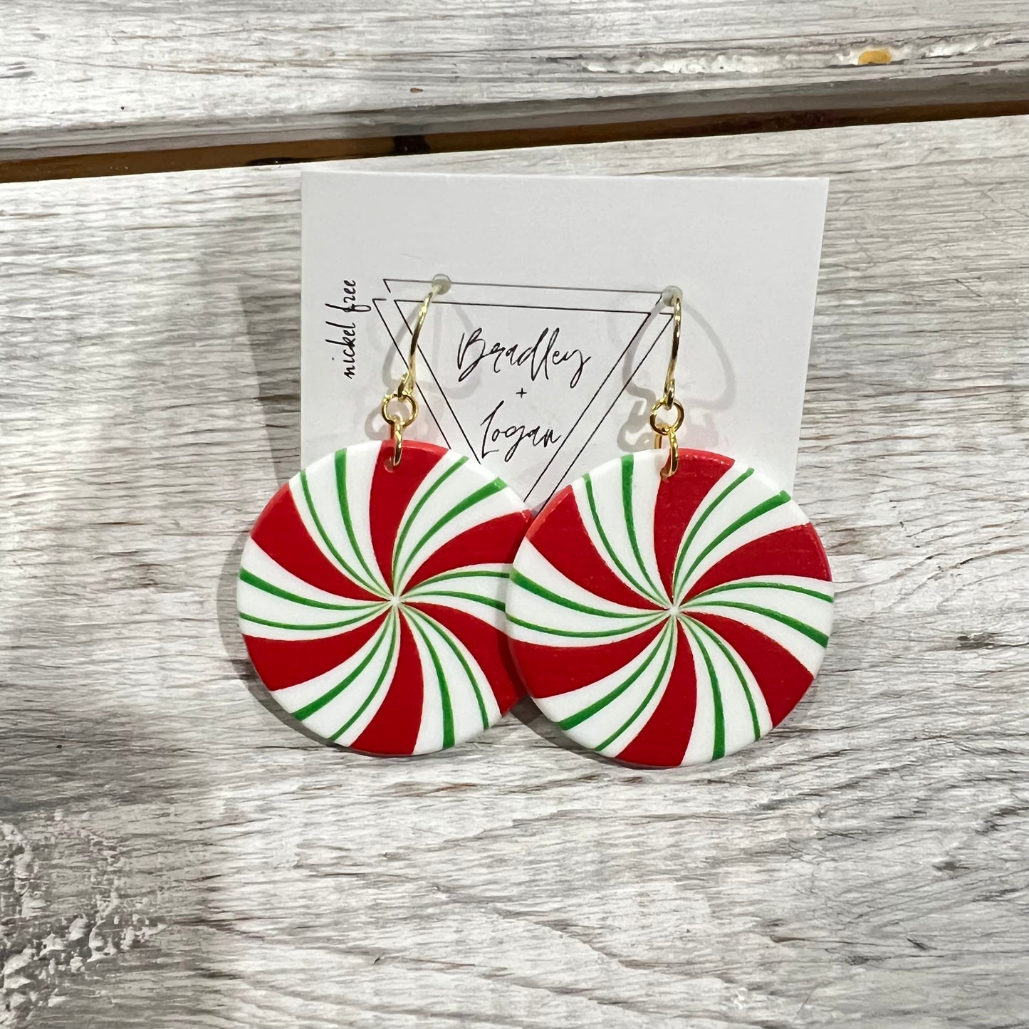 Peppermint Swirl Earrings