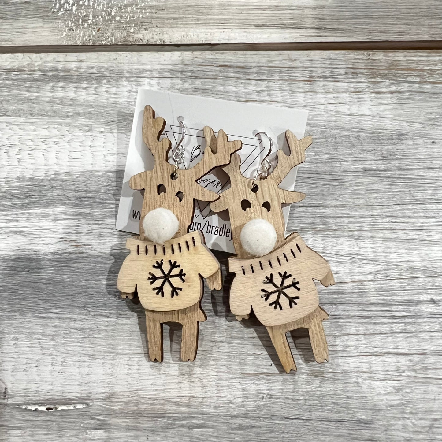 Reindeer in Sweater Earrings