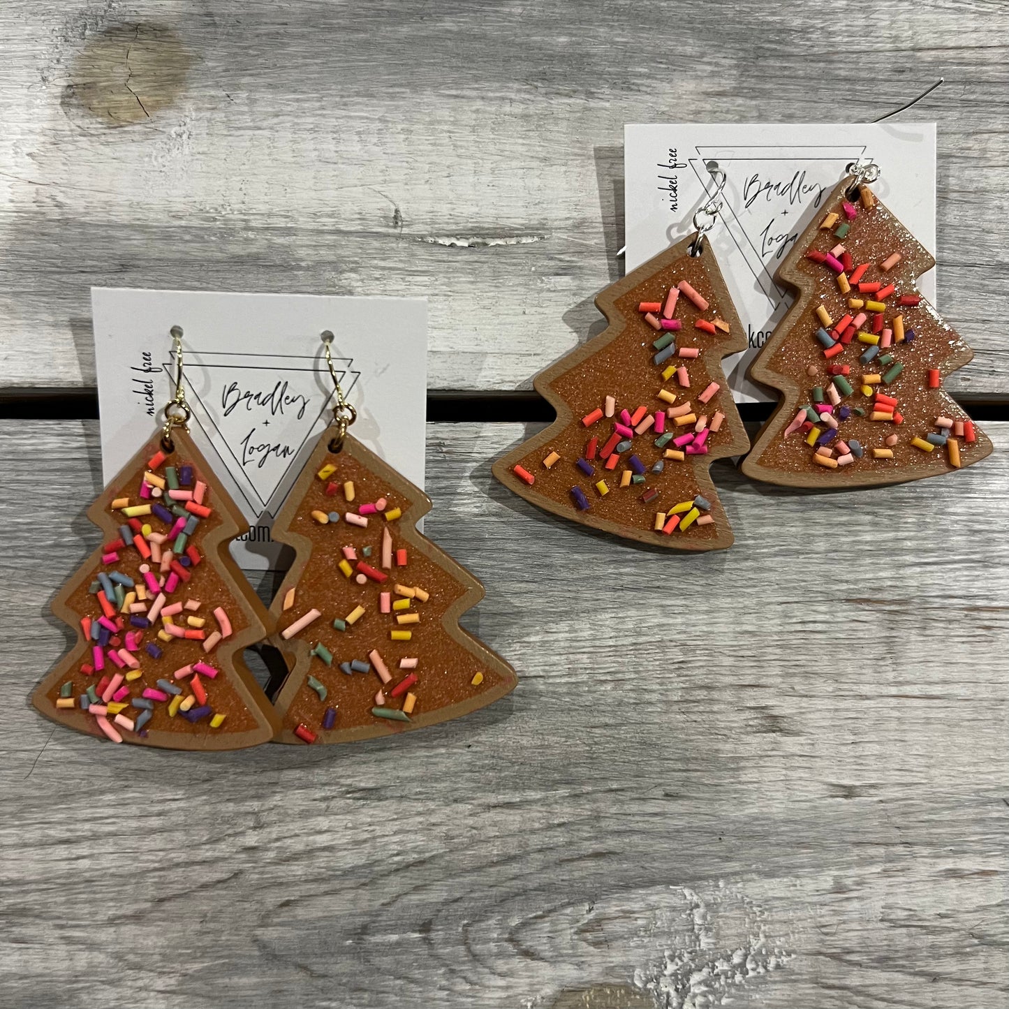 Gingerbread Tree Earrings