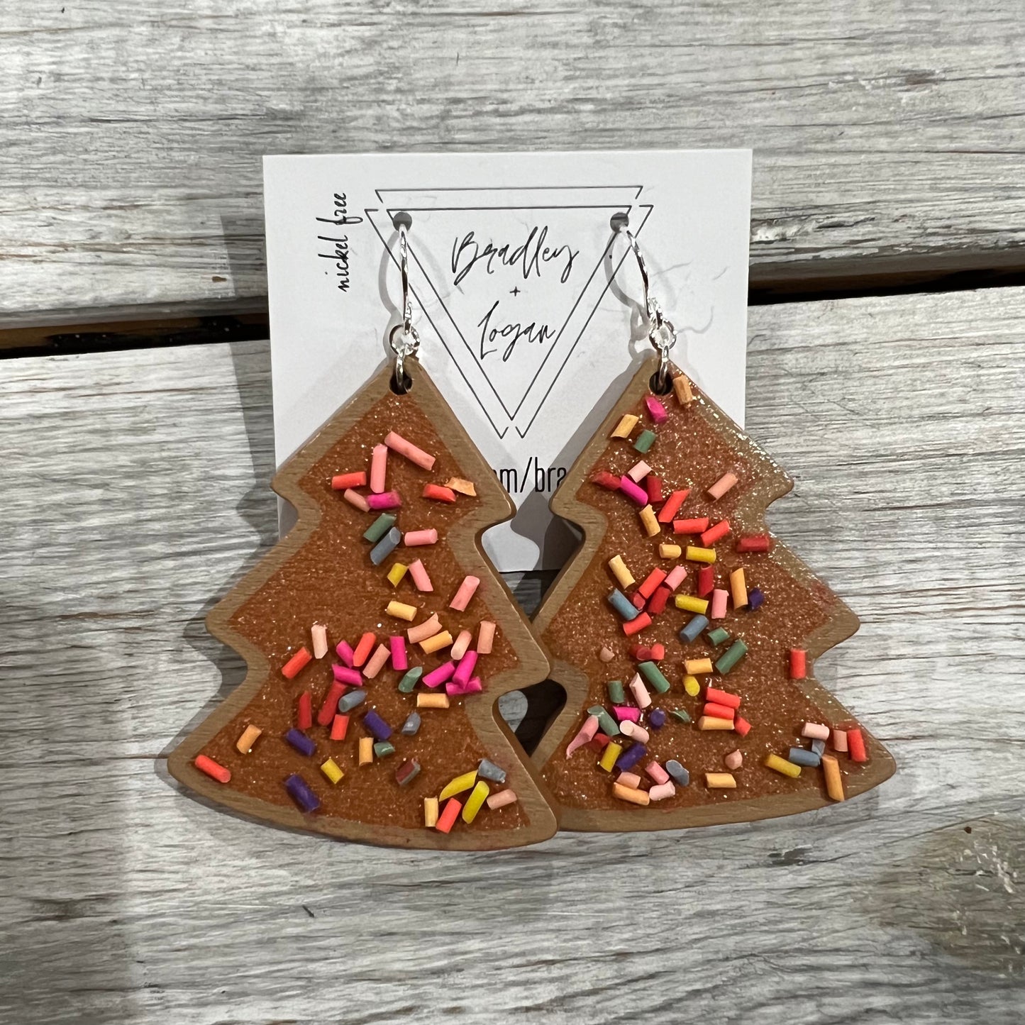 Gingerbread Tree Earrings