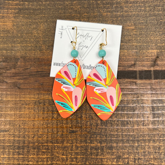 Tangerine Bloom Earrings