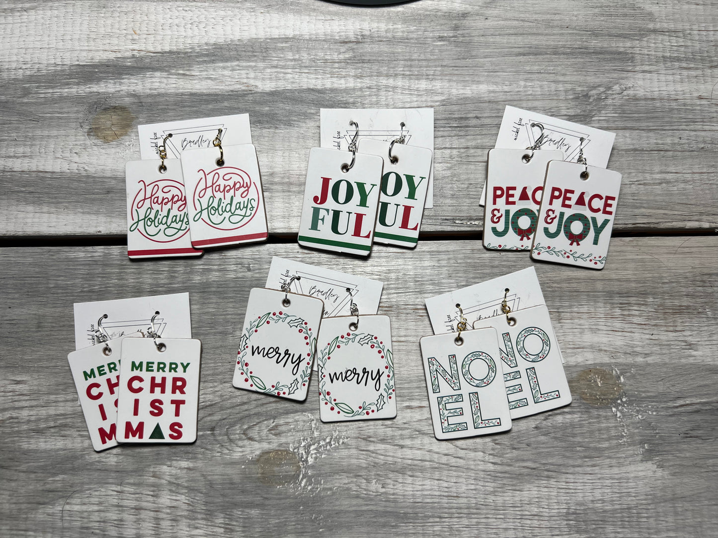 Christmas Tags Earrings