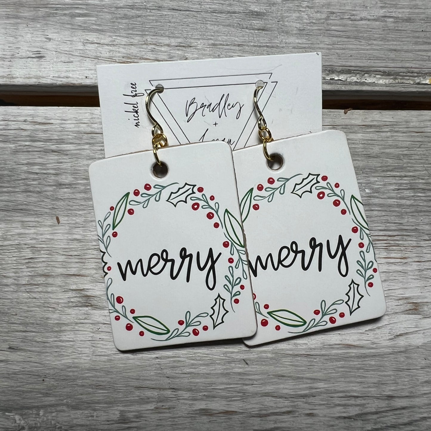 Christmas Tags Earrings