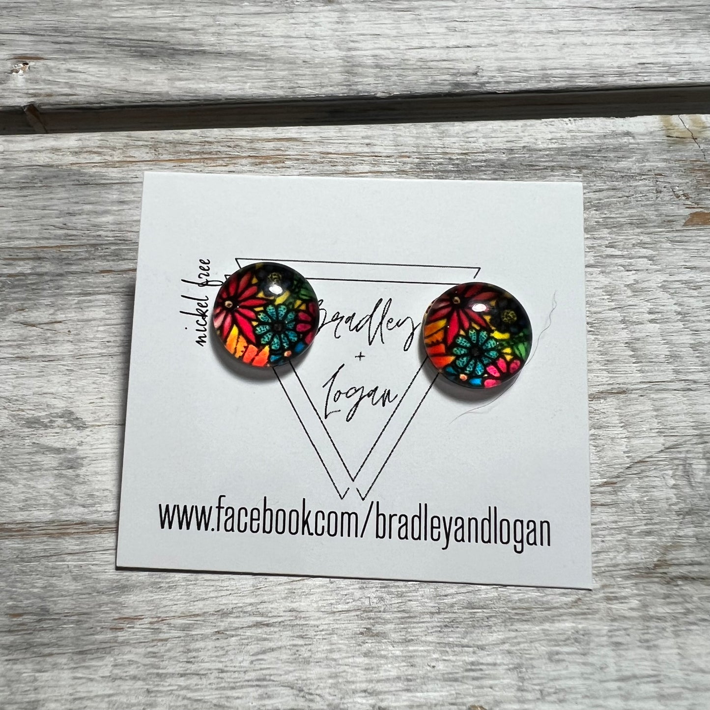 Floral Pattern Earrings (studs)