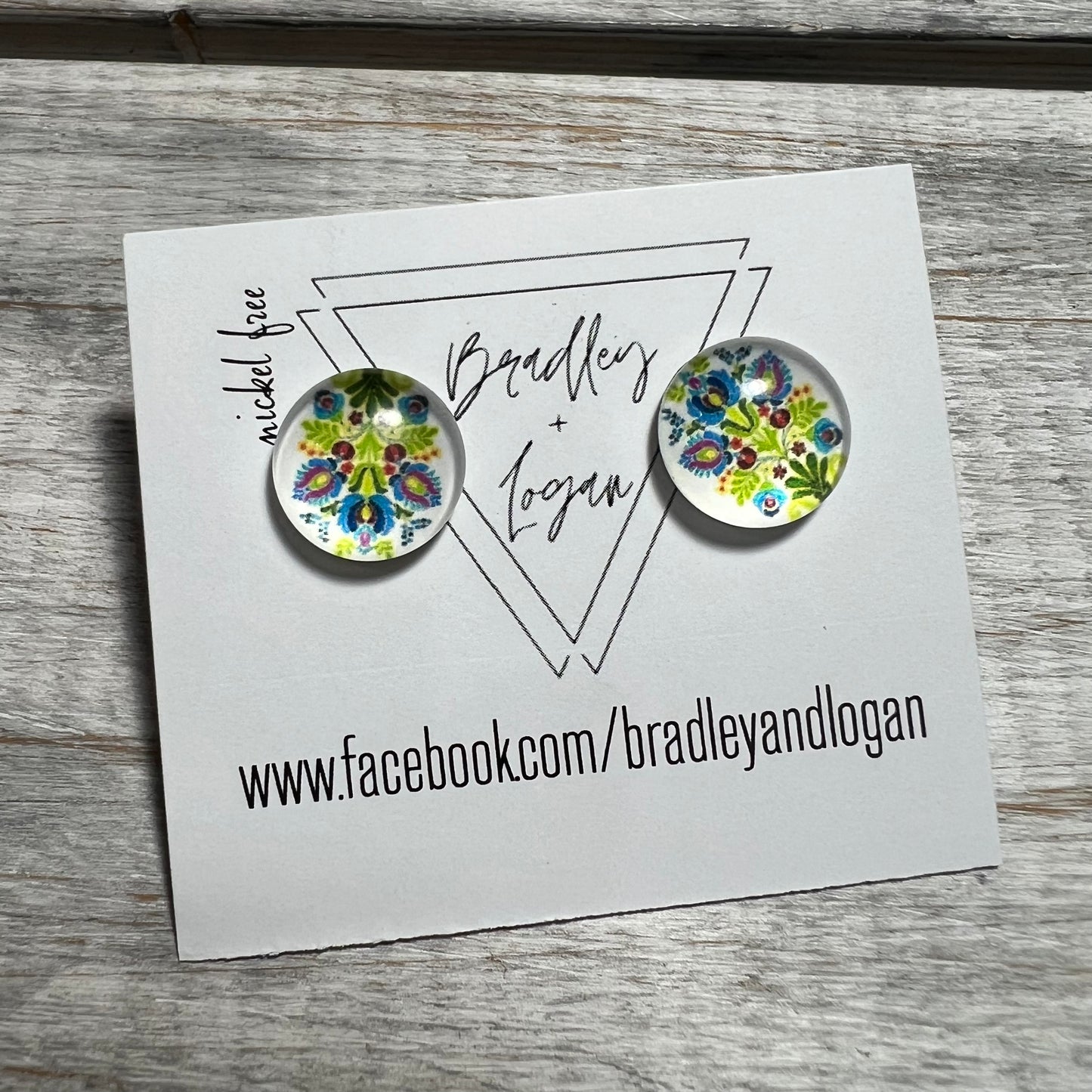 Floral Pattern Earrings (studs)