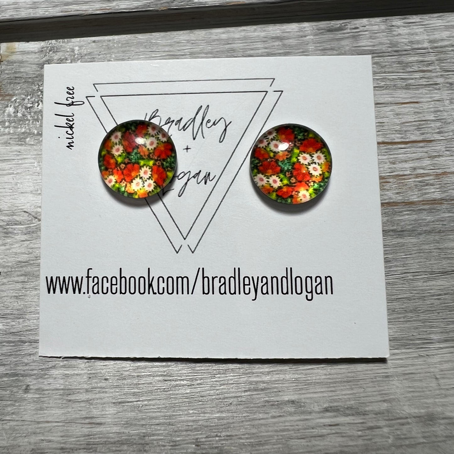 Floral Pattern Earrings (studs)