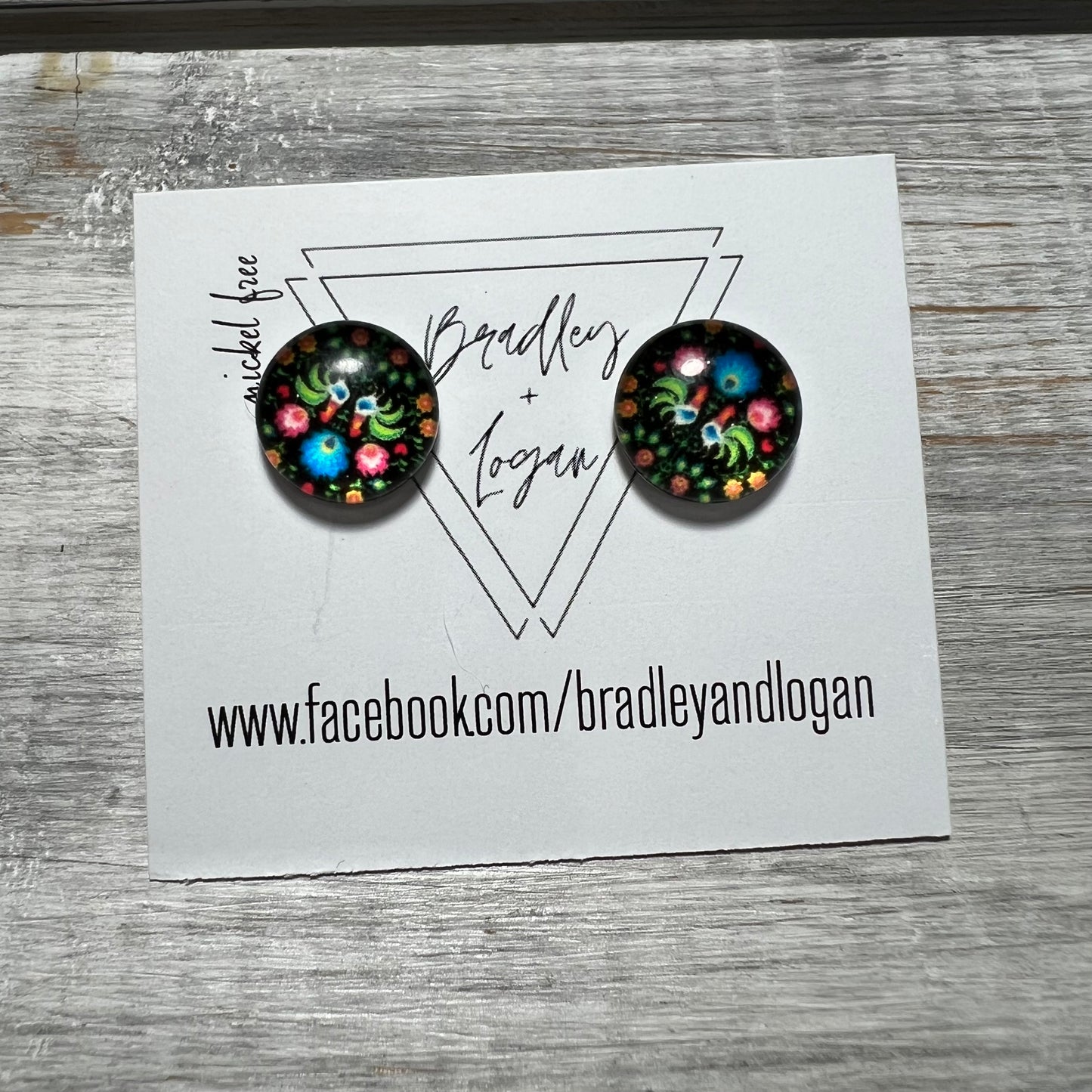 Floral Pattern Earrings (studs)