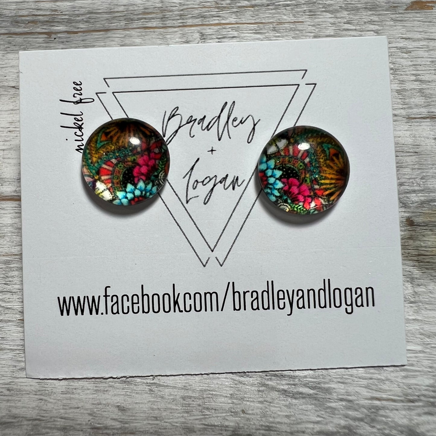 Floral Pattern Earrings (studs)