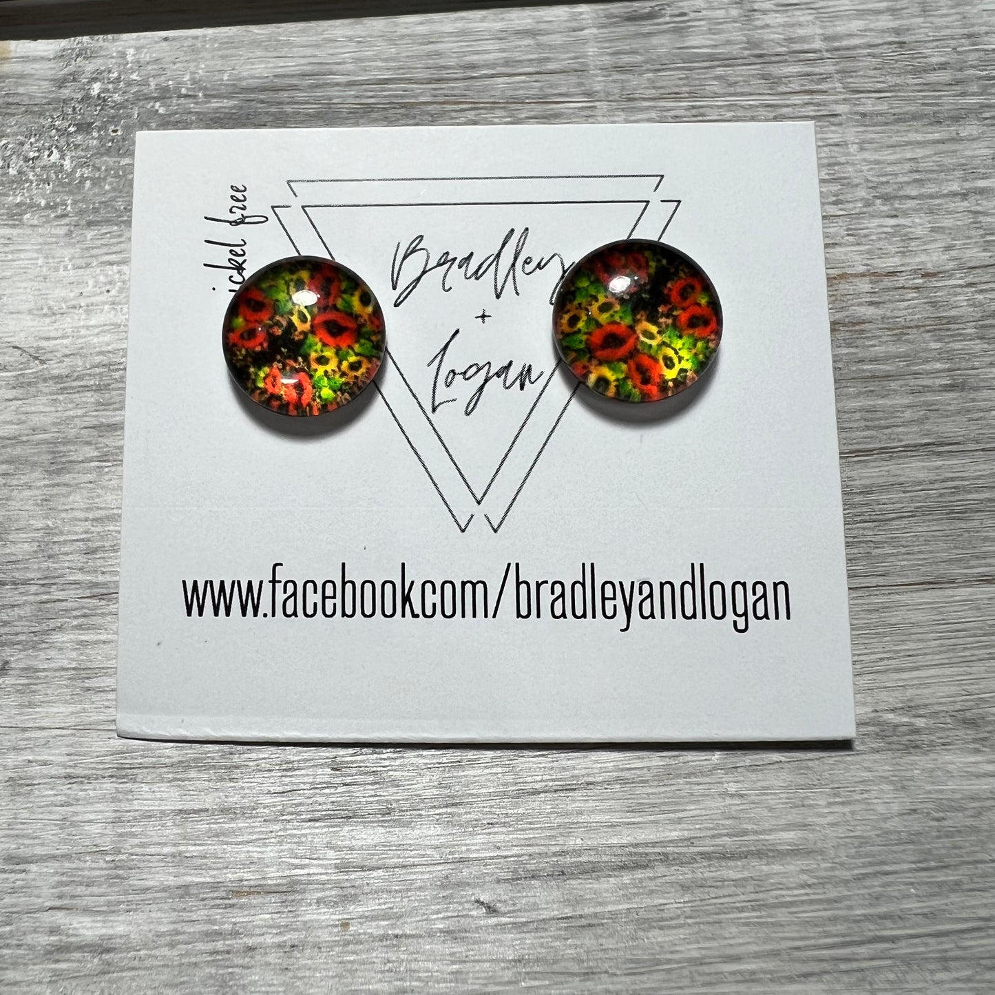 Floral Pattern Earrings (studs)