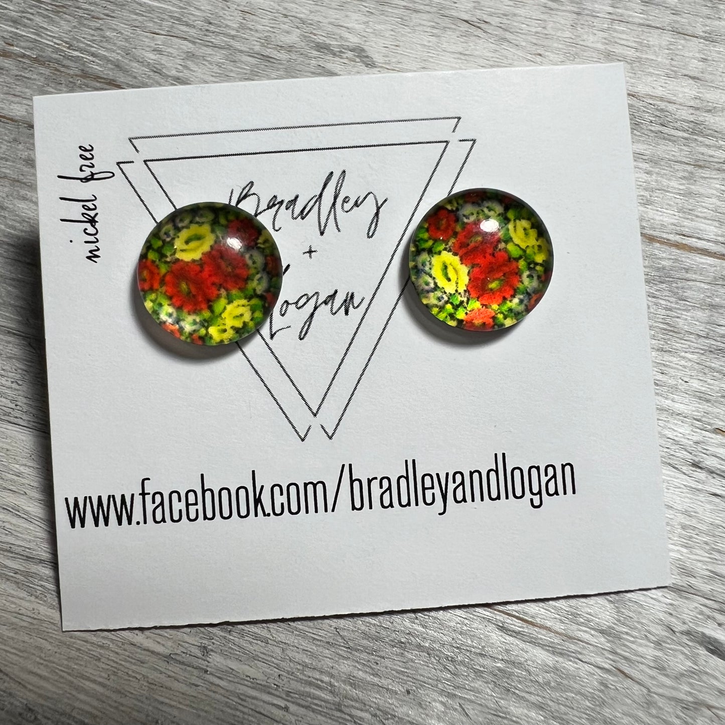 Floral Pattern Earrings (studs)