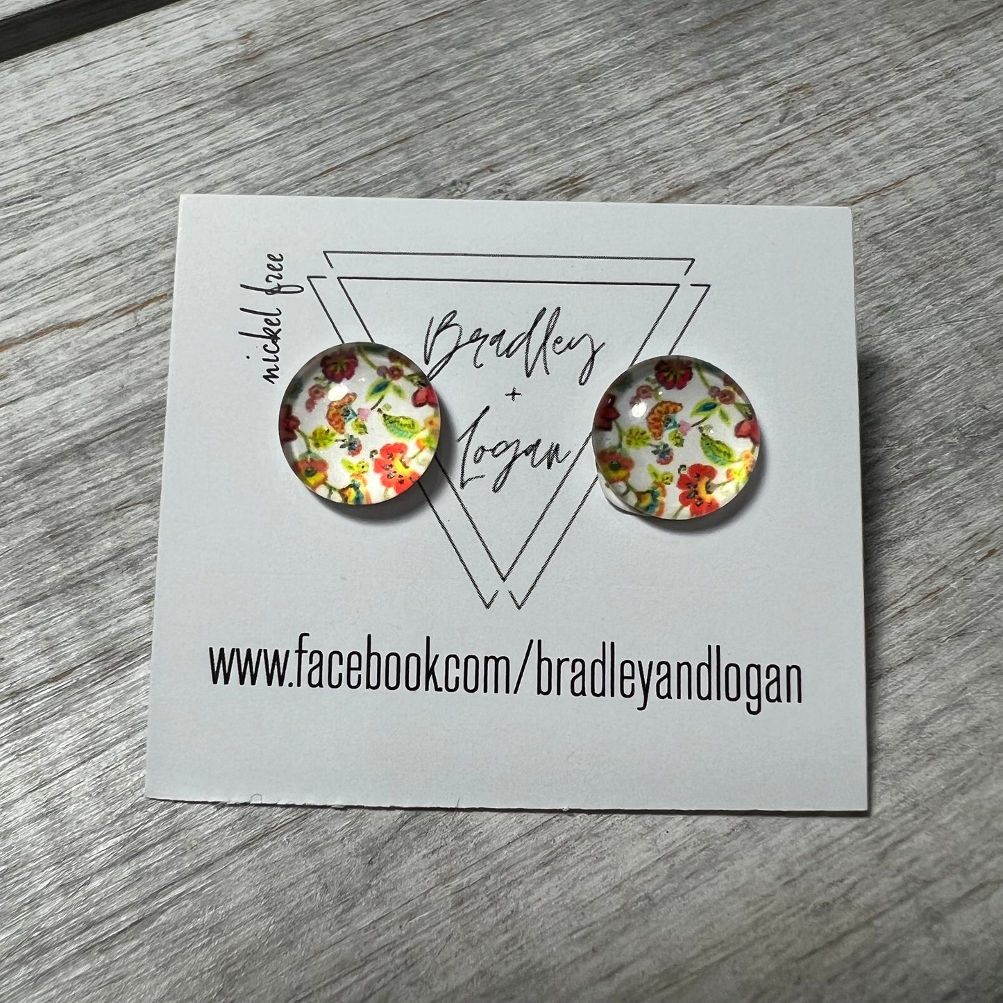 Floral Pattern Earrings (studs)